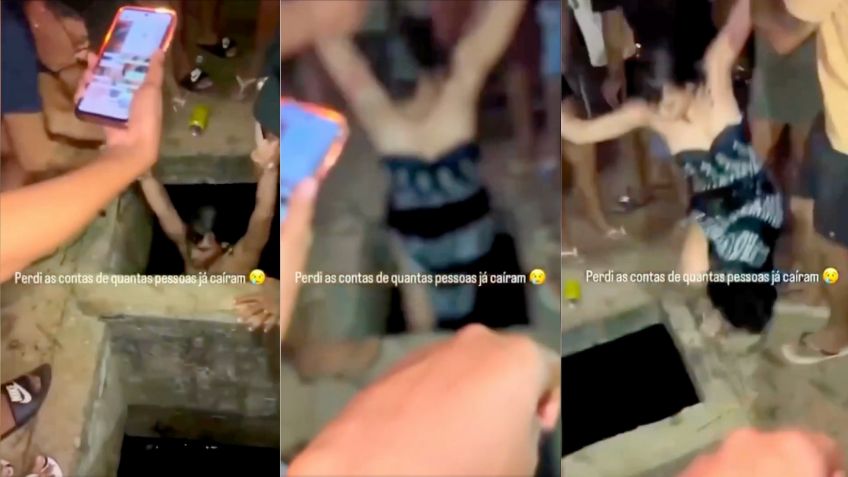 Turistas caem em bueiro aberto na orla de Outeiro, em Belém