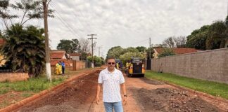 Agesul atende Inspetor Cabral e executa recuperação asfáltica no distrito de Panambi