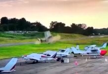 Avião bate em helicóptero da polícia e mata piloto nos EUA