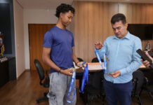 Marçal recebe atleta finalista em competição estadual e destaca força do esporte douradense