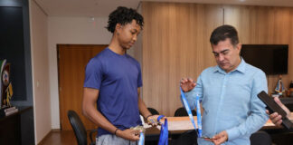 Marçal recebe atleta finalista em competição estadual e destaca força do esporte douradense